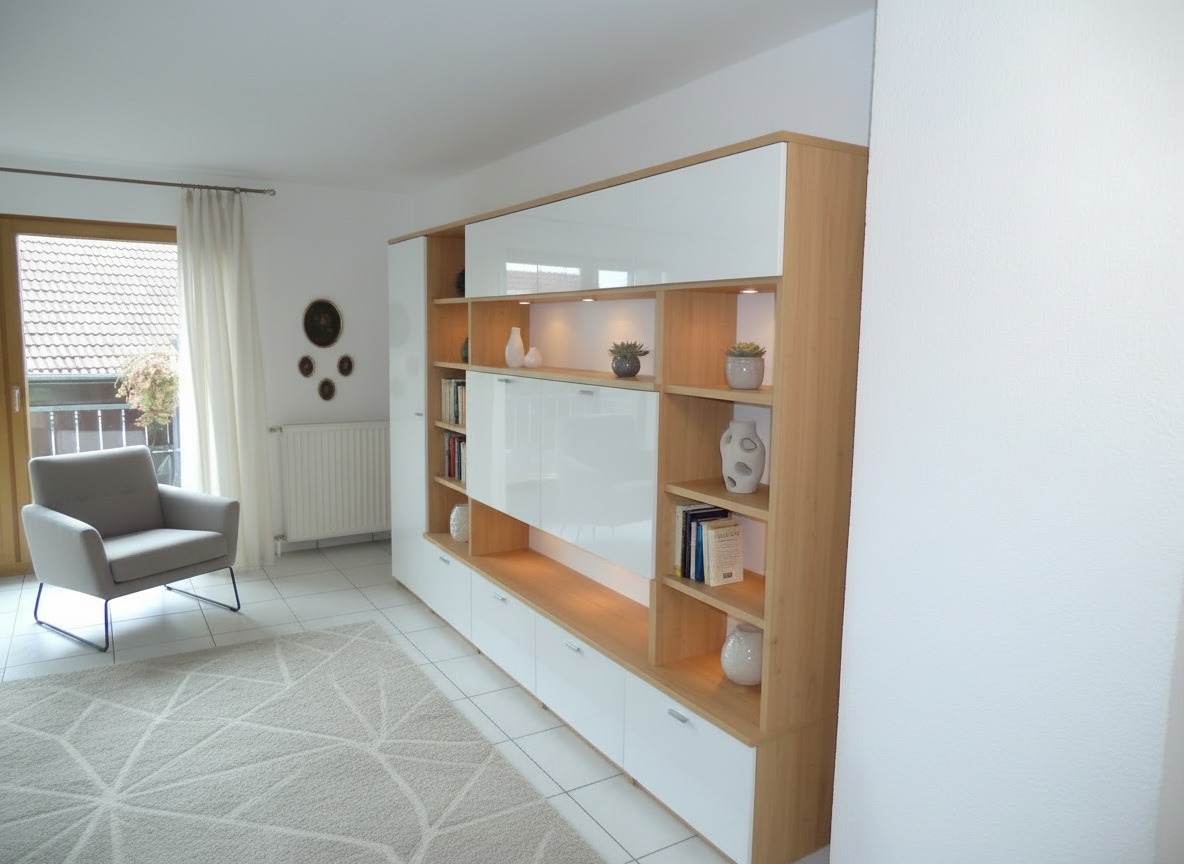 Wohnzimmer mit Zugang zum Balkon